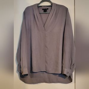 Ashley Stewart grey blouse